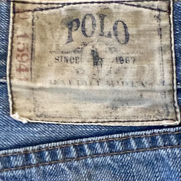 Polo Ralph Lauren 867 Medium Wash Classic Fit Distressed Jeans Size 34x30 - Picture 5 of 10